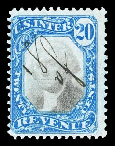 Scott R111 20c Second Issue Revenue Used Fine Cat $10