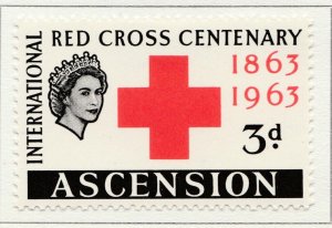 1963 BRITISH COLONY ASCENSION 3d MH* Stamp A4P18F39632-