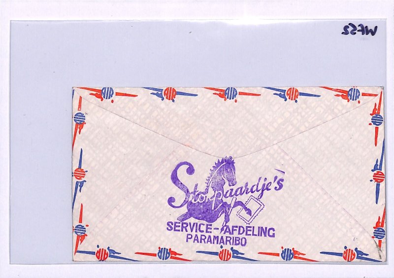 SURINAME FDC 1949 *UPU* Set FIRST DAY COVER Violet CACHET Netherlands Cols WF52