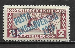 Czechoslovakia B34 2h Overprint single MH (lib)