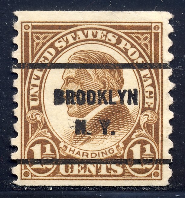 Brooklyn NY, 598-61 Bureau Precancel, 1½¢ coil Harding