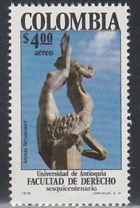 Colombia # C558, Statue by Betancourt, Mint NH