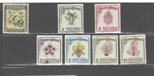 COLOMBIA 1947 FLOWERS #545 & 546 - 551 MH