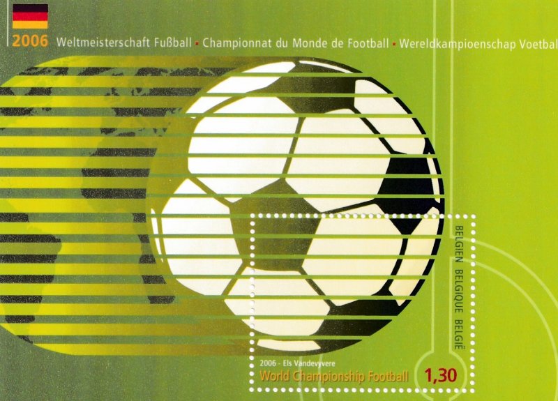 Belgium 2006 - World Cup Soccer -   MNH  sheet  # 2156