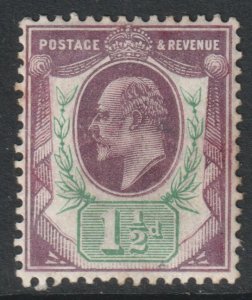 GB Scott 129 - SG221, 1902 Edward VII 1.1/2d MH*