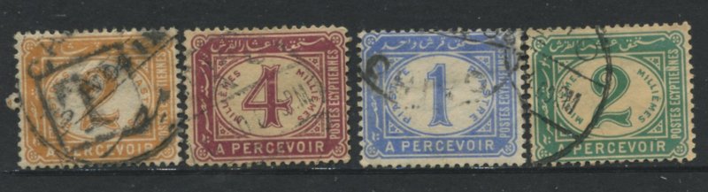 STAMP STATION PERTH Egypt #J15-J18 Postage Due Issue Used  1889