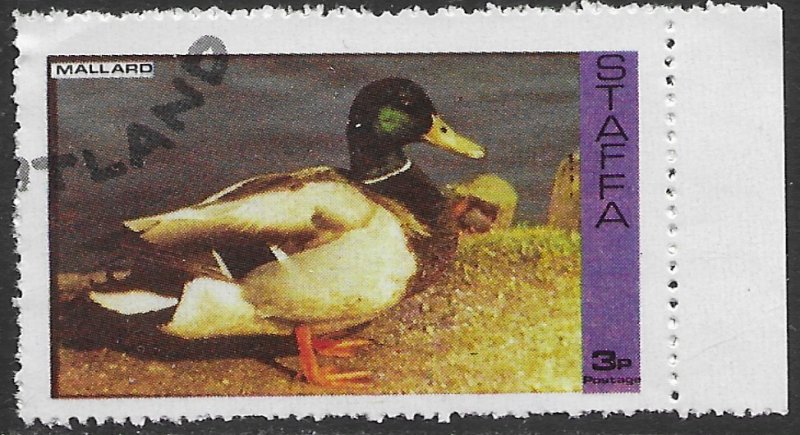 Staffa 1974 Ducks. Mallard. cancelled.