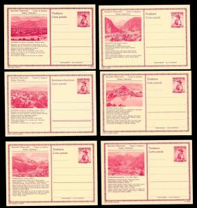 AUSTRIA (120) Scenery View Red 1.45 Shilling Postal Cards c1950s ALL MINT UNUSED