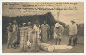 Postal stationery Belgium Congo Cotton harvest - Dog