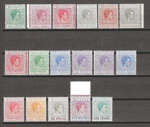 BAHAMAS 1938/52 SG 149/57a MNH Cat £150