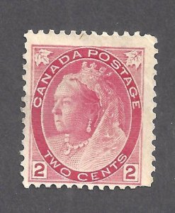 CANADA #77 MINT UN 2c CARMINE NUMERAL QUEEN VICTORIA DIE II BS27567