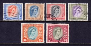 Rhodesia and Nyasaland - Scott #150//155 - Used - Hinge bumps - SCV $54