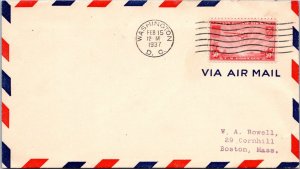 FDC 1937 SC #C22 No Cachet - Washington DC - Single - F77164