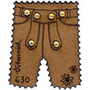 Austria 2015 Lederhosen-Embossed on Leather with Glass Crystals, Scott No. 2580