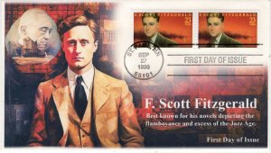 AO-3104-3, 1996, F Scott Fitzgerald, First Day Issue, Standard Postmark, Add-on