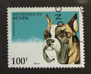 Benin  1995  Scott 744 CTO - 100fr,  dogs,   Boxer