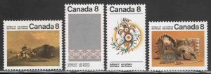 Canada #562-65 ~ Cplt Set of 4 ~ Canada Native People ~ MNH, #565 sm GL (1972)