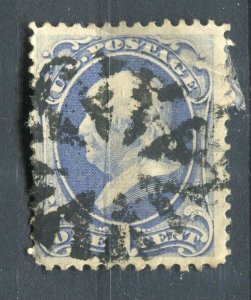 USA; 1870s early classic Franklin issue used shade of 1c. + Postmark