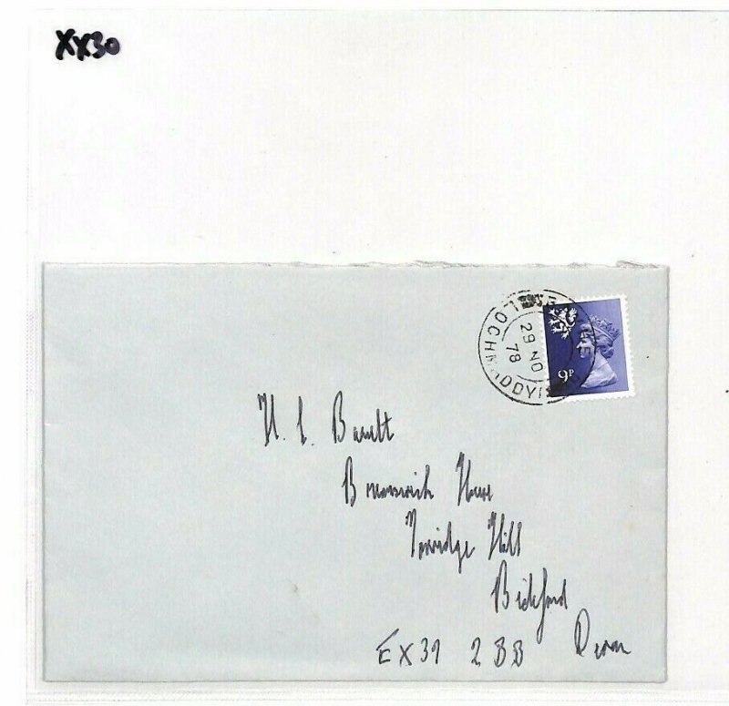 GB SCOTLAND REGIONAL 9p Machin *Lochmaddy* CDS Commercial 1978 Cover Devon XX30