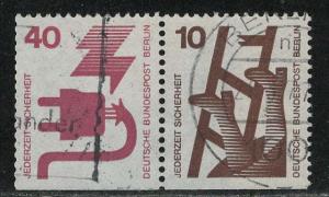 Germany Berlin Scott # 9N321, 9N317, used, se-tenant, Mi # W52