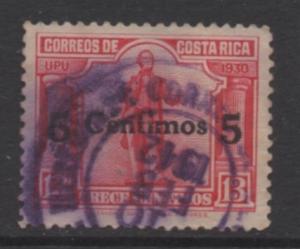 Costa Rica Scott #  209   USED  singles