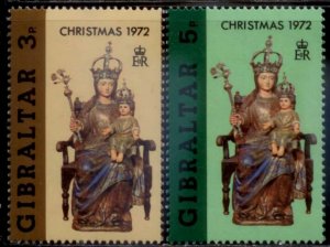 Gibraltar 1972 SC# 290-1 Christmas MNH-OG E48