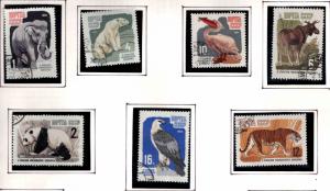 Russia Scott 2905-2911 used CTO zoo animal stamp set expect similar cancels