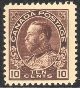 Canada #116a VF NH with jumbo margin  Admiral 10c Redish Purple C$1350.00