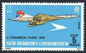 New Hebrides Br 204, MNH. Michel 421. Concorde, 1st commercial flight, 1976.