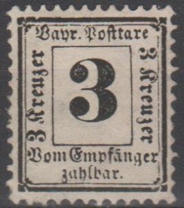 Mi: 3y  MH  1870  Bavaria  Cat € 70