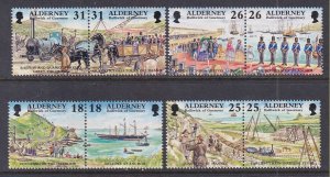 Alderney 106-113a MNH VF