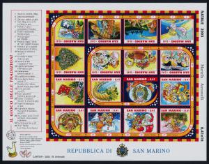 San Marino 1593 MNH Christmas Tree, Games, Nativity, Angel