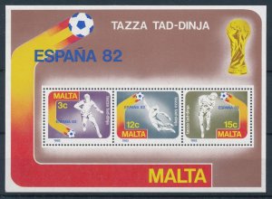 [112166] Malta 1982 World Cup football soccer Spain Souvenir Sheet MNH