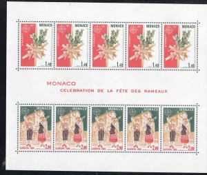 Monaco Sc 1279a 1981 Europa stamp sheet mint NH