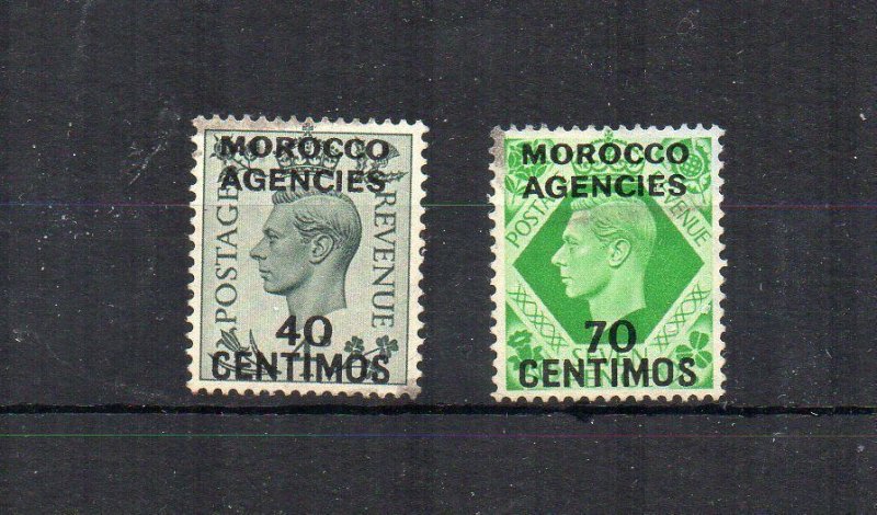 Morocco Agencies 1940 40c and 70c GB surcharges FU 