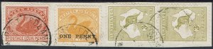 WESTERN AUSTRALIA AND AUSTRALIA 1913 SWAN KANGAROO MIXED FRANKING PIECE