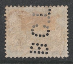 Tunisia 1906/1926 Various Designs 25c (1/29) w/Perfin USED