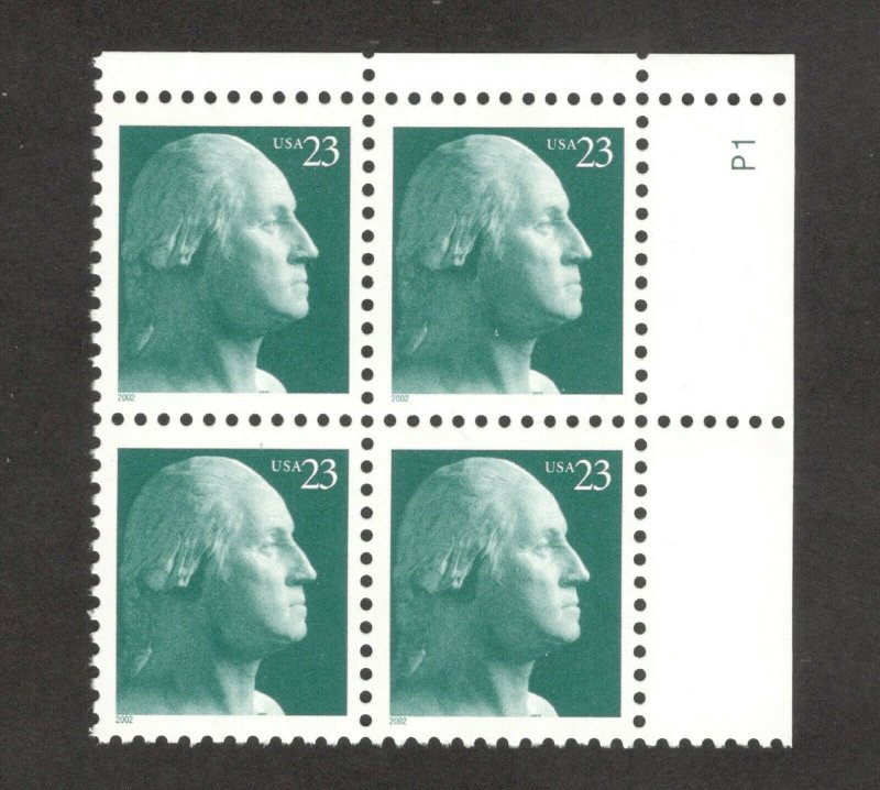 3616 George Washington Plate Block Mint/nh FREE SHIPPING