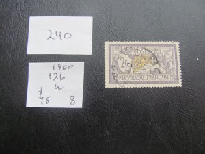 FRANCE 1900 USED SC 126 VF $75  (240) NEW COLLECTION