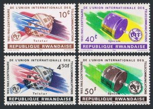 Rwanda 109-112,113,MNH.Michel 114-117,118 Bl.4A.ITU-100,1965.Satellite.Equipment