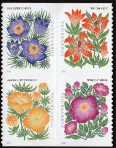 SC#5676-79 (Forever) Mountain Flora Block of Four (2022) SA