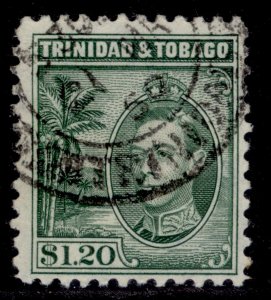 TRINIDAD & TOBAGO GVI SG255, $1.20 blue-green, FINE USED.