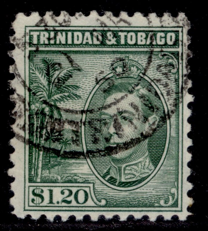 TRINIDAD & TOBAGO GVI SG255, $1.20 blue-green, FINE USED.