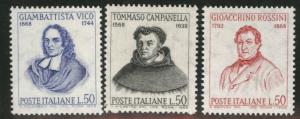 Italy Scott 984-6 MNH** 1968 Famous people set