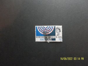 GB 1965 1/6 Stamps: Radio Waves and Switchboard, used, VG