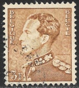 BELGIUM 1936-51 3fr King Leopold III Portrait Issue Sc 304 VFU