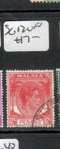 MALAYA PENANG   (PP1708B)  KGVI  12C  SG 12   VFU 