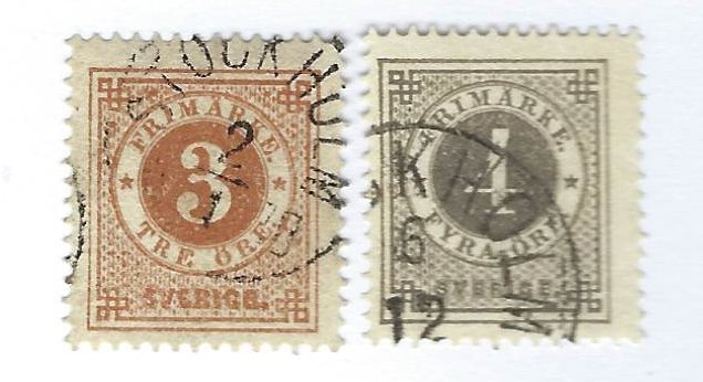 Sweden SC#28-29 Used F-VF...Worth a Close Look!!