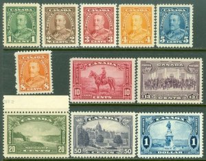 EDW1949SELL : CANADA 1935 Scott #217-27 Extra Fine, Mint Original Gum. Cat $119.