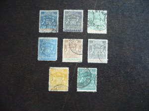 Stamps-British South Africa Company-Scott#1-3,7,12-15 -Used Part Set of 8 Stamps